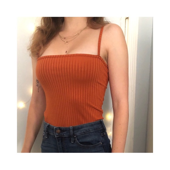 Misguided orange ribbed bodysuit - Picture 3 of 4